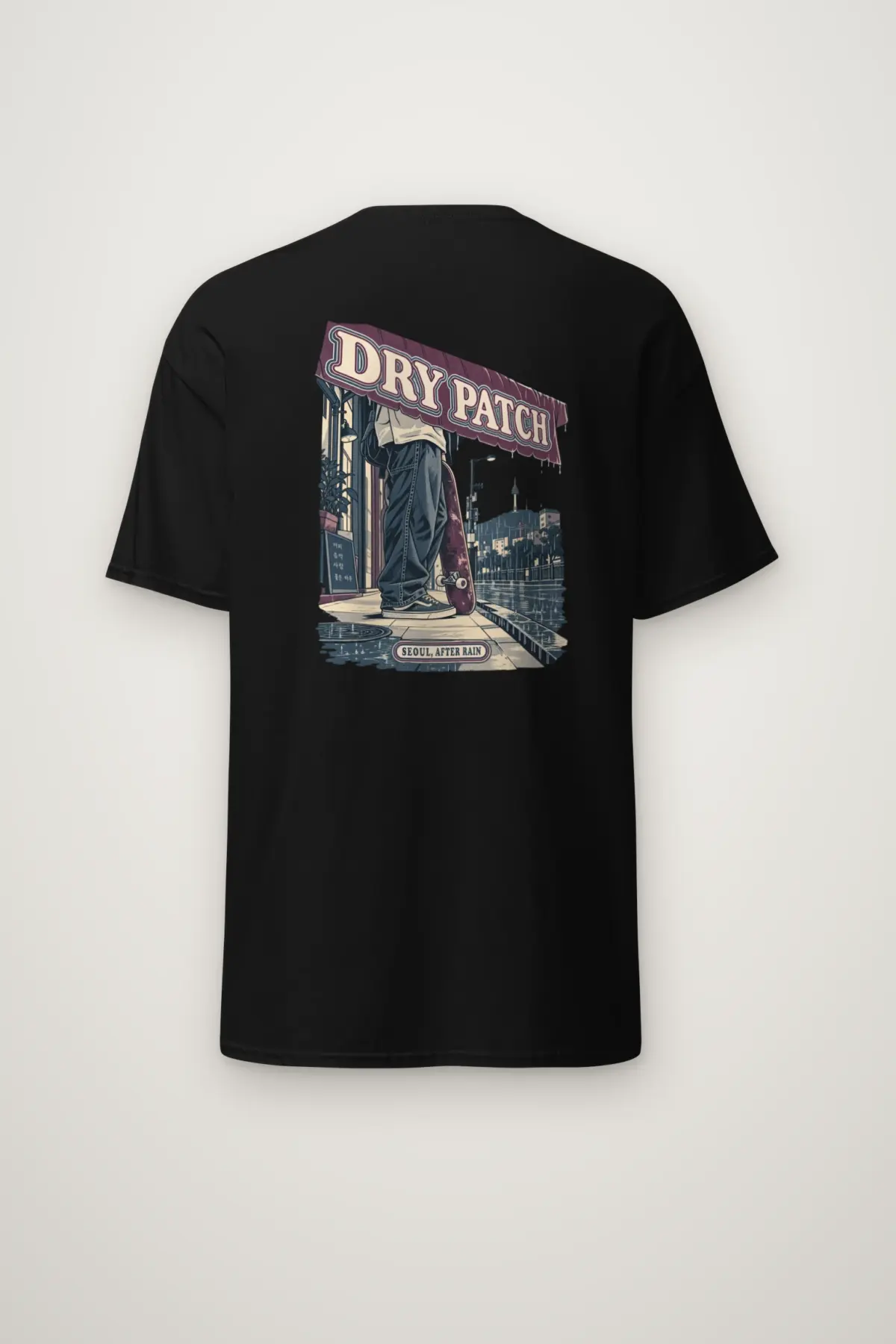 "DRY PATCH Seoul After Rain" Heavyweight Unisex Crewneck T-shirt