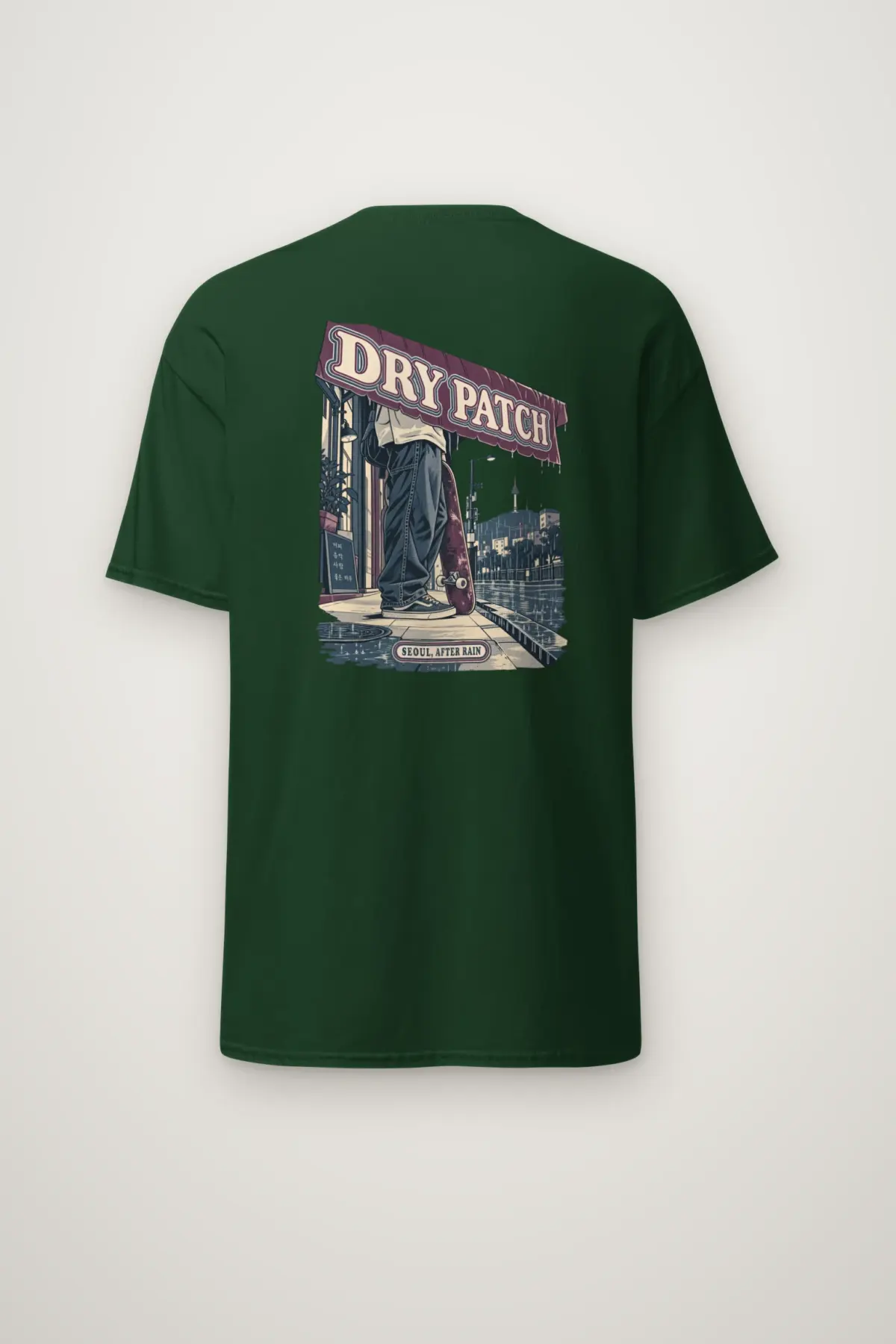 "DRY PATCH Seoul After Rain" Heavyweight Unisex Crewneck T-shirt