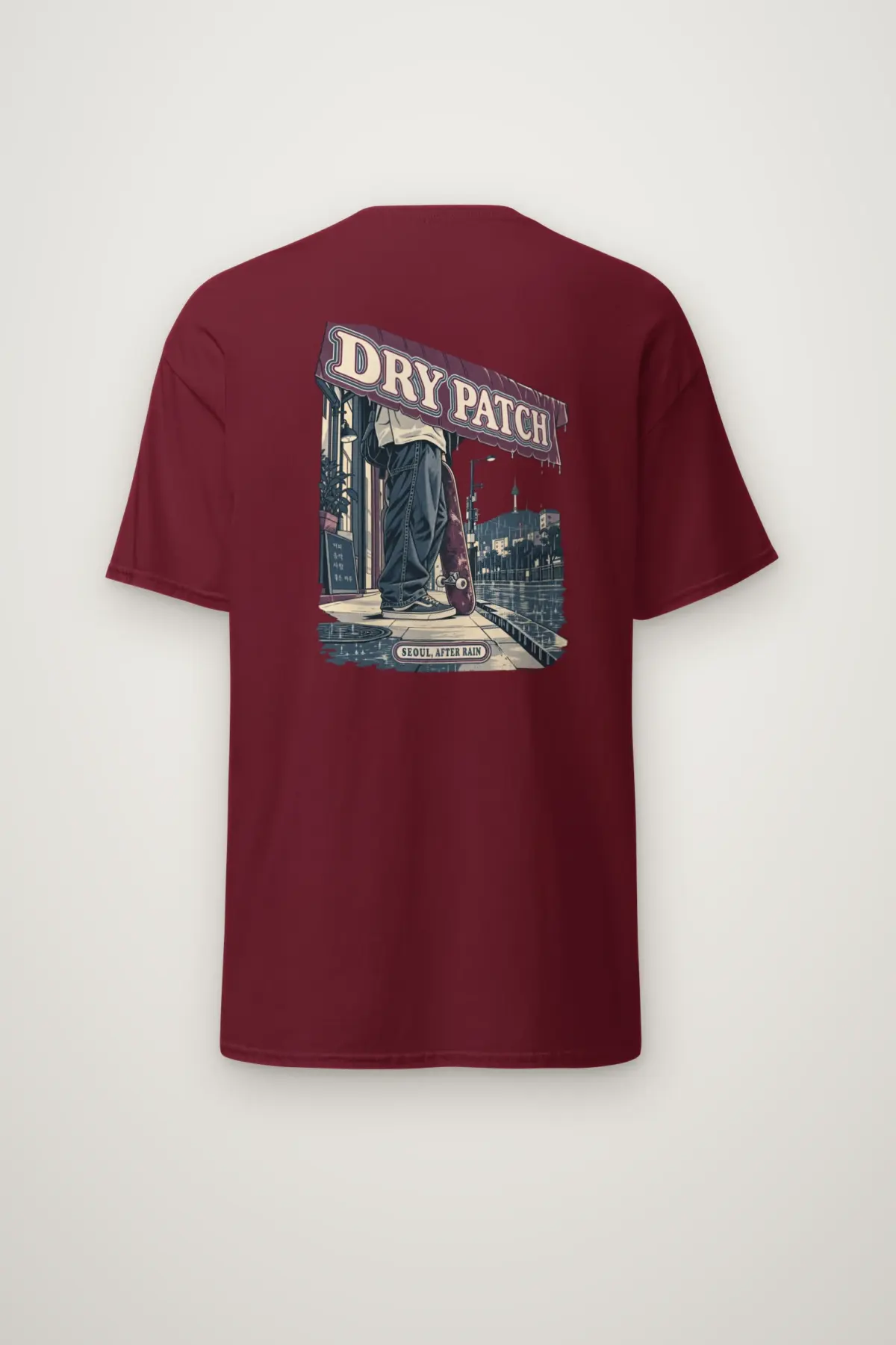 "DRY PATCH Seoul After Rain" Heavyweight Unisex Crewneck T-shirt