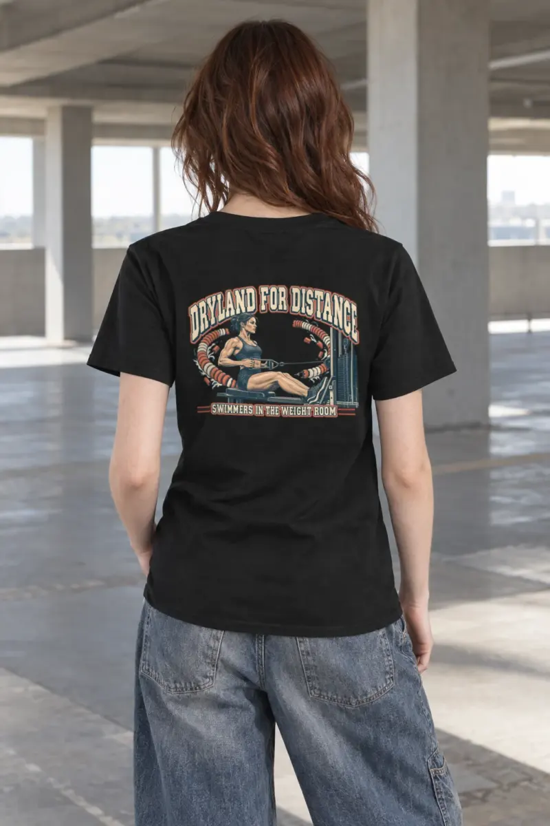 "Dryland for Distance Swimmers" Heavyweight Unisex Crewneck T-shirt