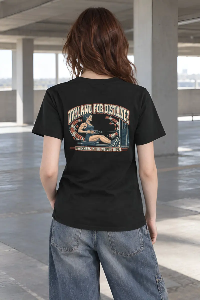 "Dryland for Distance Swimmers" Heavyweight Unisex Crewneck T-shirt