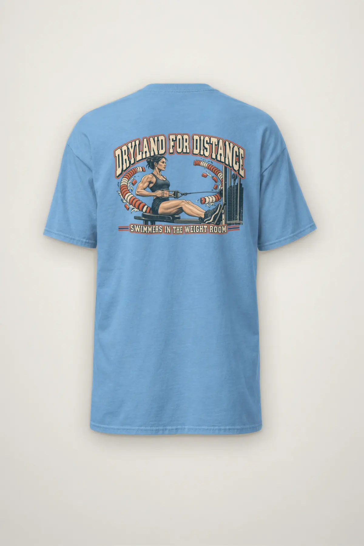 "Dryland for Distance Swimmers" Heavyweight Unisex Crewneck T-shirt