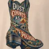 "Dust Counts as Polish" Men's Oversized Heavyweight Crewneck T-Shirt