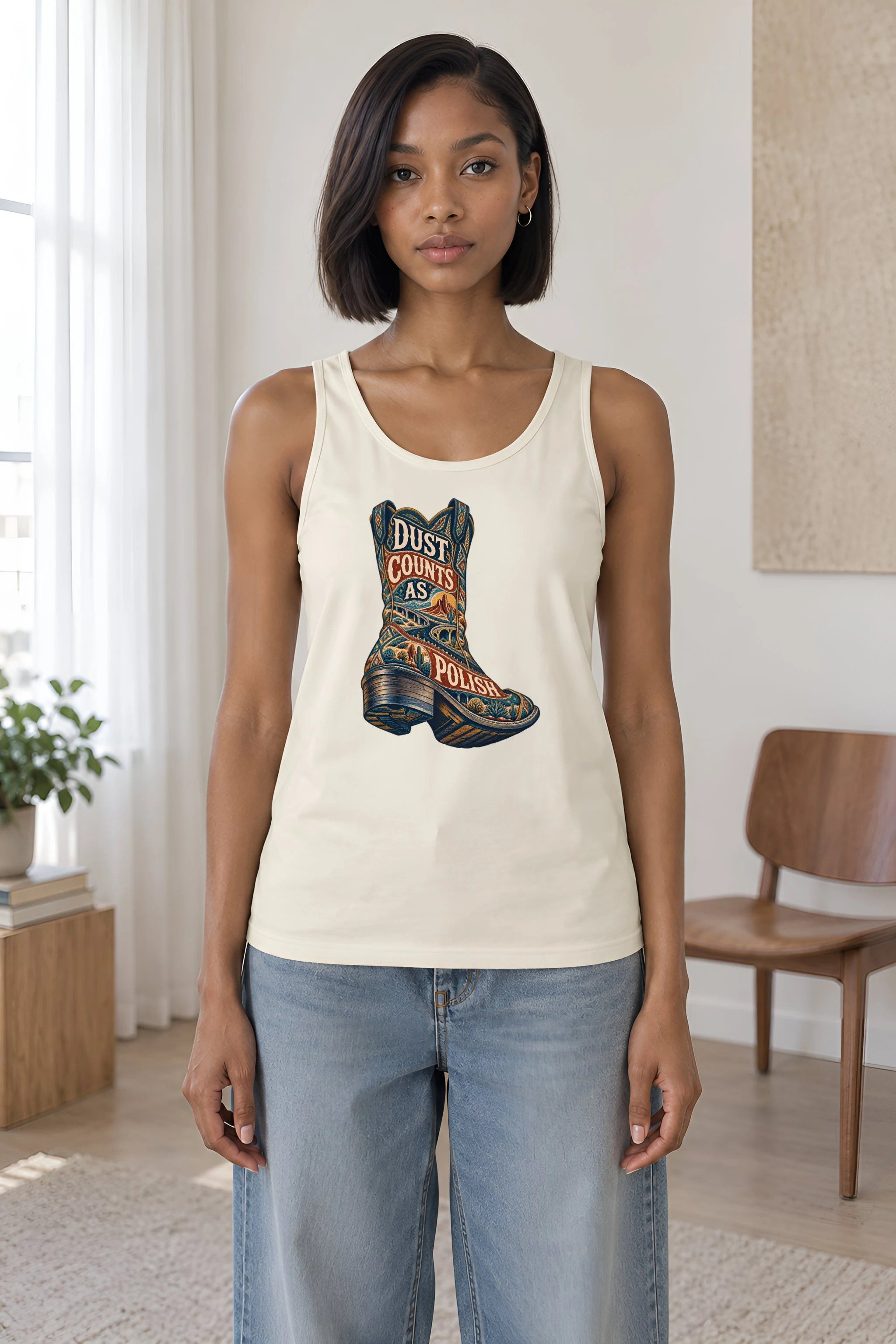"Dust Counts as Polish" Unisex Jersey Tank