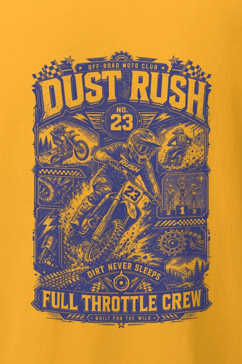 "Dust Rush Moto" Heavyweight Unisex Crewneck T-shirt
