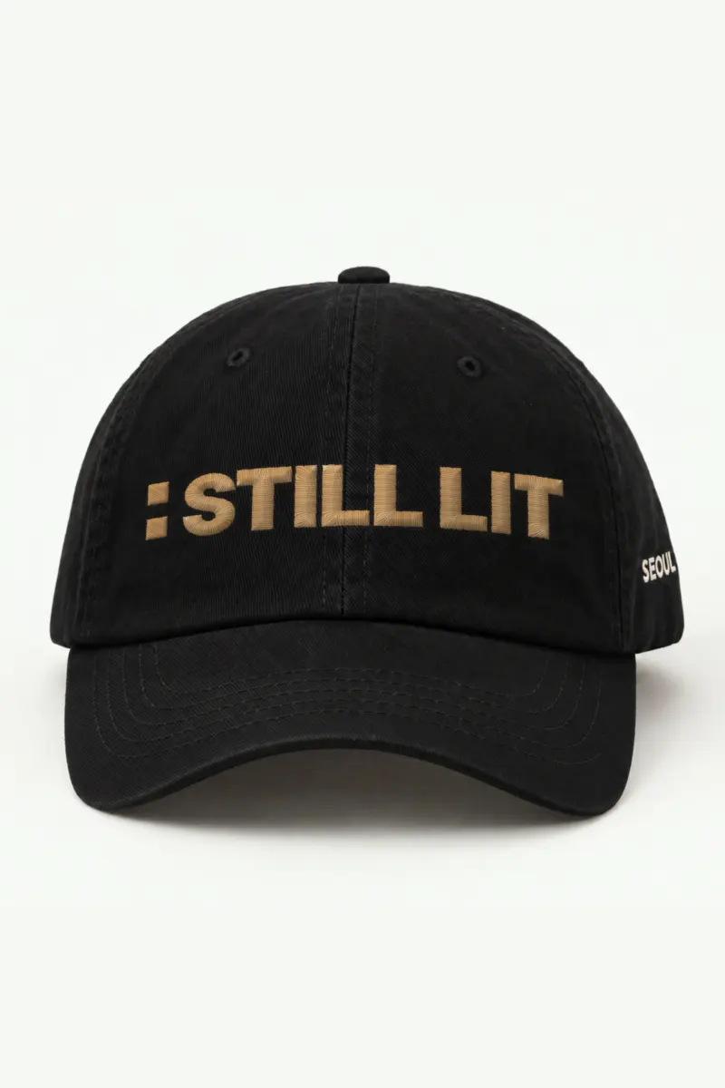 "E Still Lit" Classic Dad Hat · Embroidered — black/cap-front