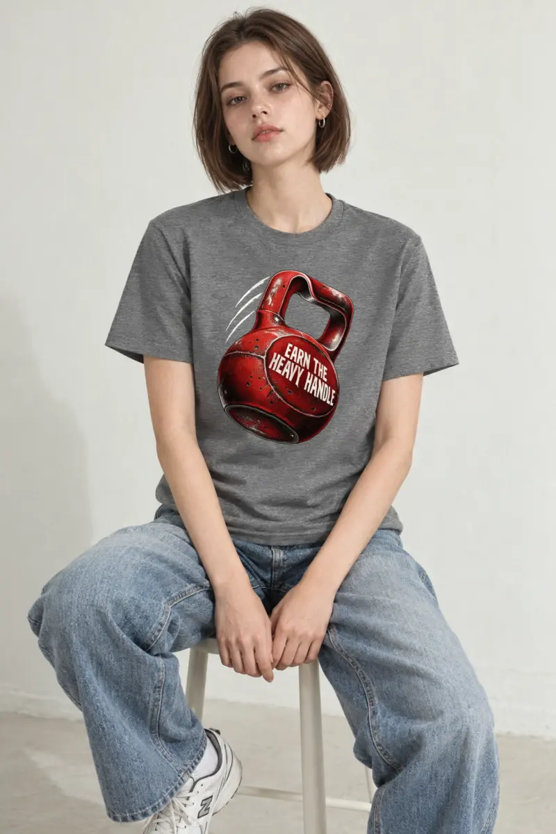 "Earn the Heavy Handle" Heavyweight Unisex Crewneck T-shirt