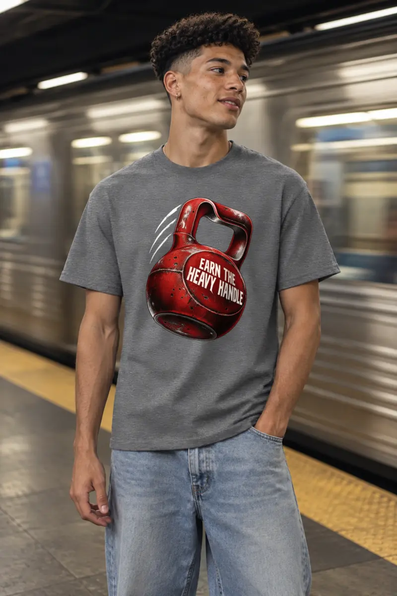 "Earn the Heavy Handle" Heavyweight Unisex Crewneck T-shirt