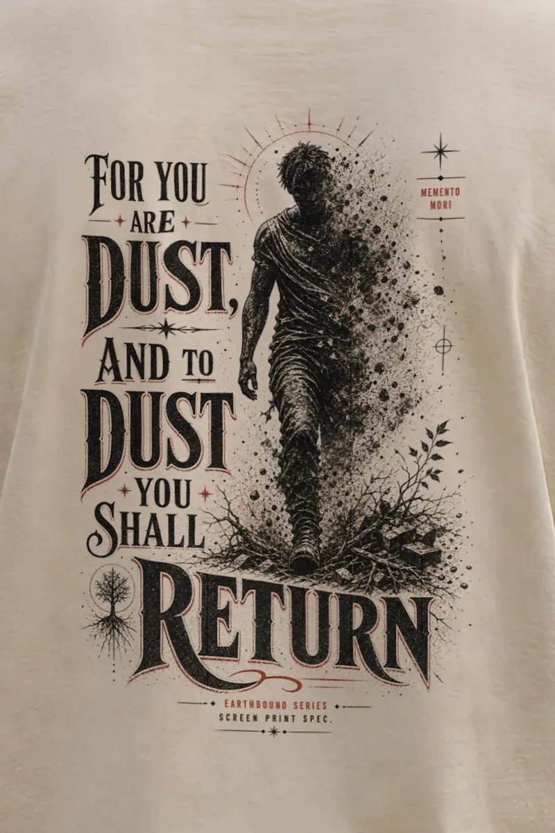 "Earthbound Memento Mori" Unisex Longsleeve T-shirt - the graphic up close