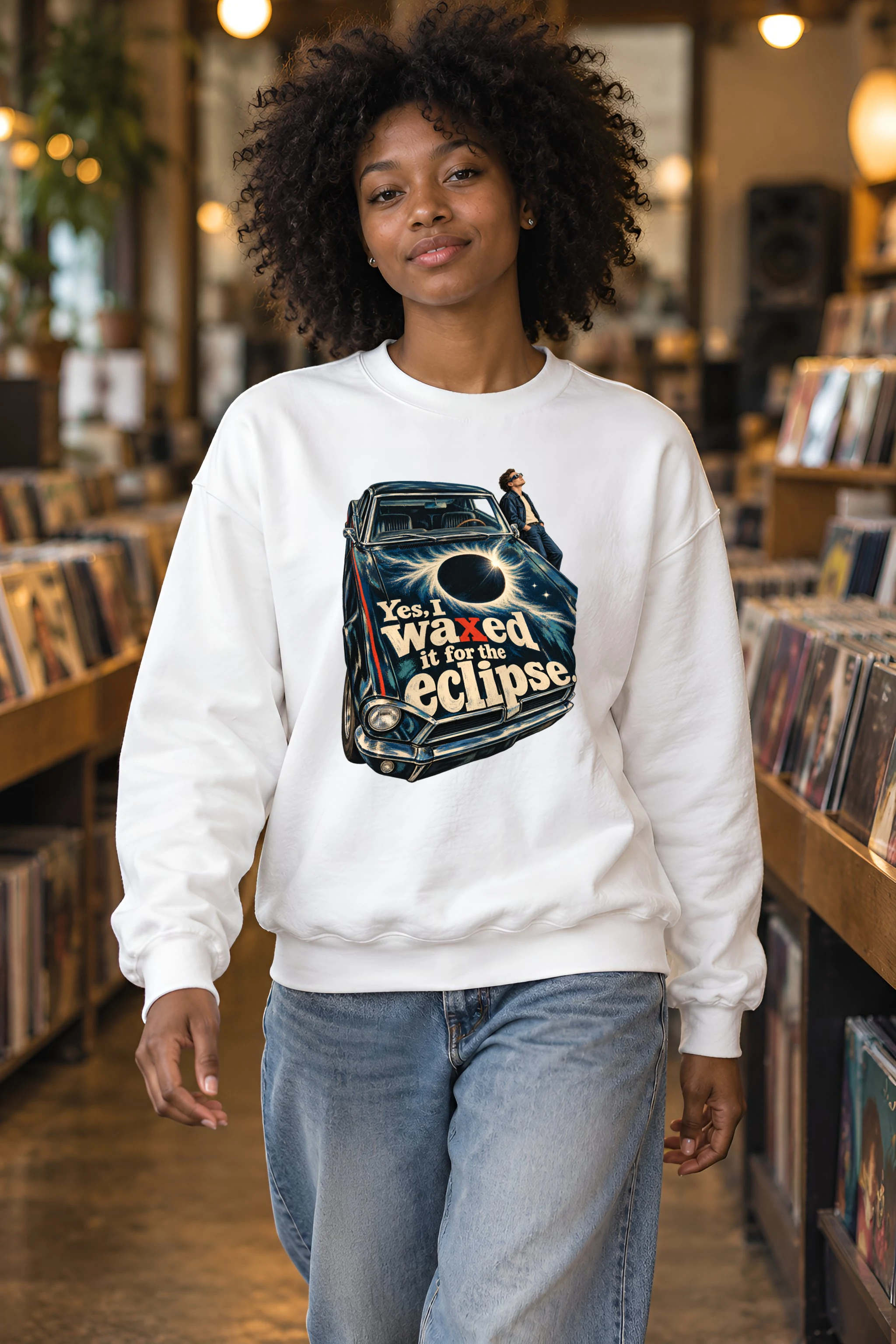 "Eclipse Painted Classic Car" Unisex Crewneck Sweatshirt
