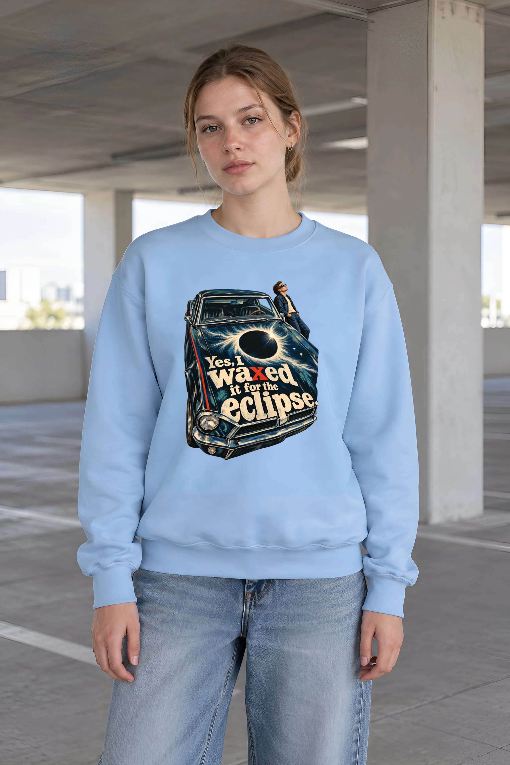 "Eclipse Painted Classic Car" Unisex Crewneck Sweatshirt