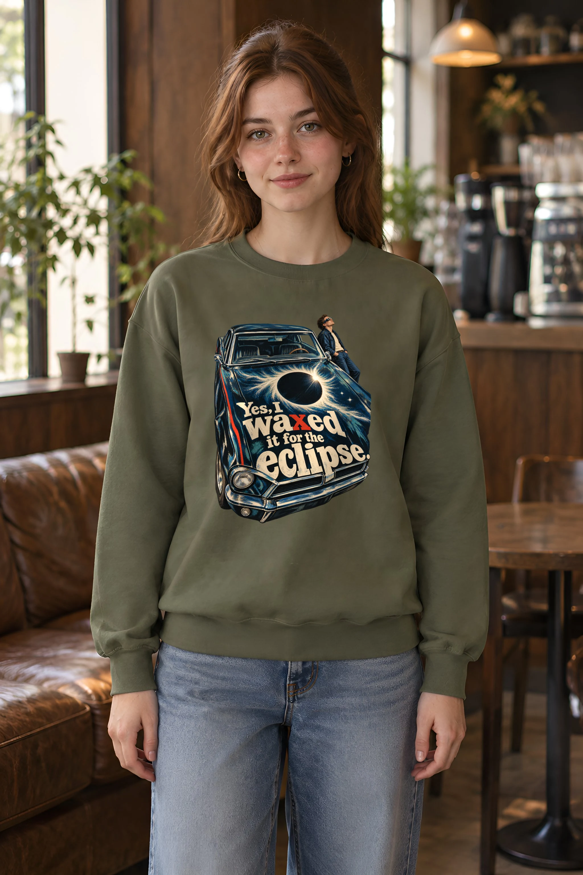 "Eclipse Painted Classic Car" Unisex Crewneck Sweatshirt