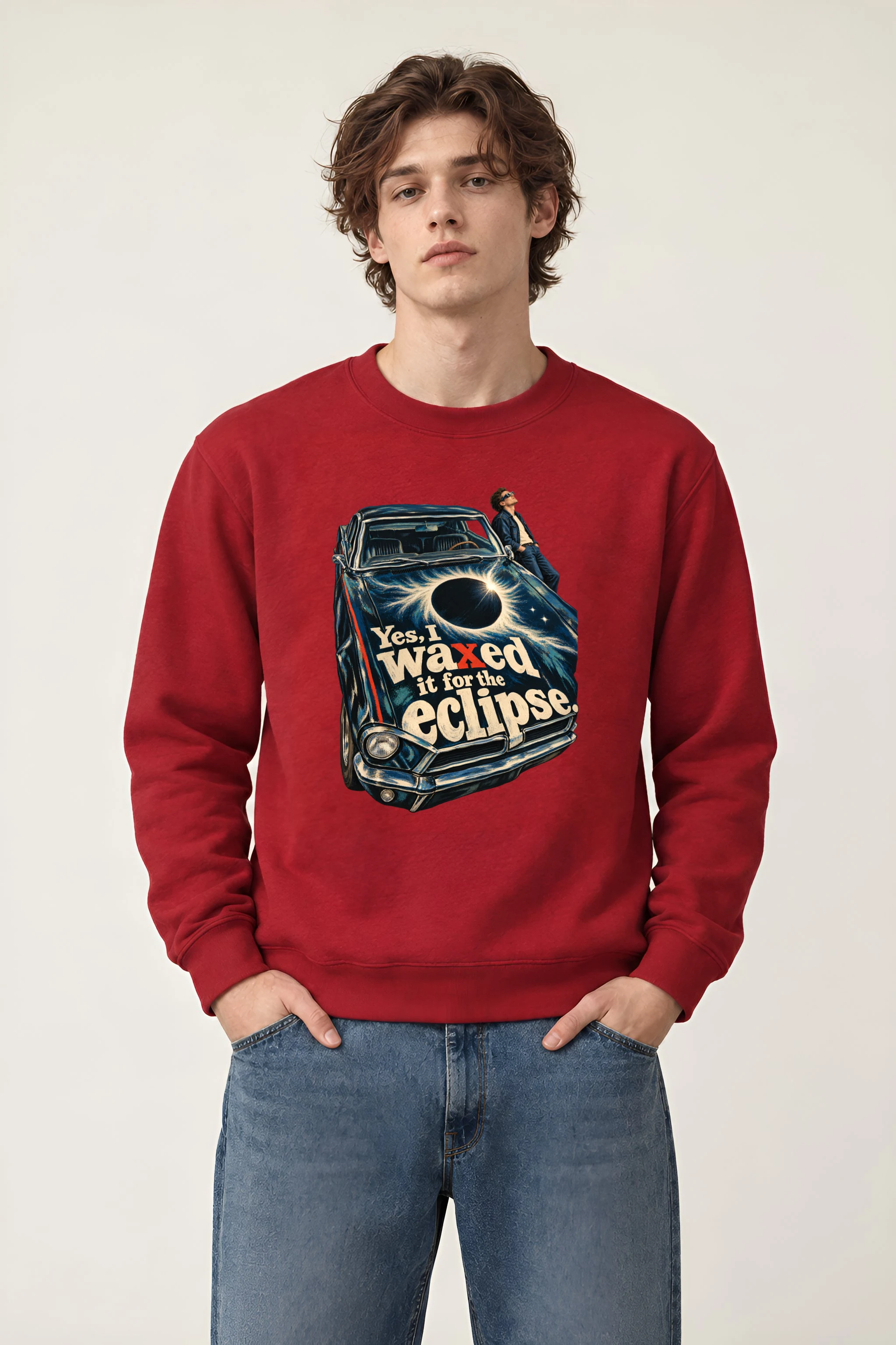 "Eclipse Painted Classic Car" Unisex Crewneck Sweatshirt