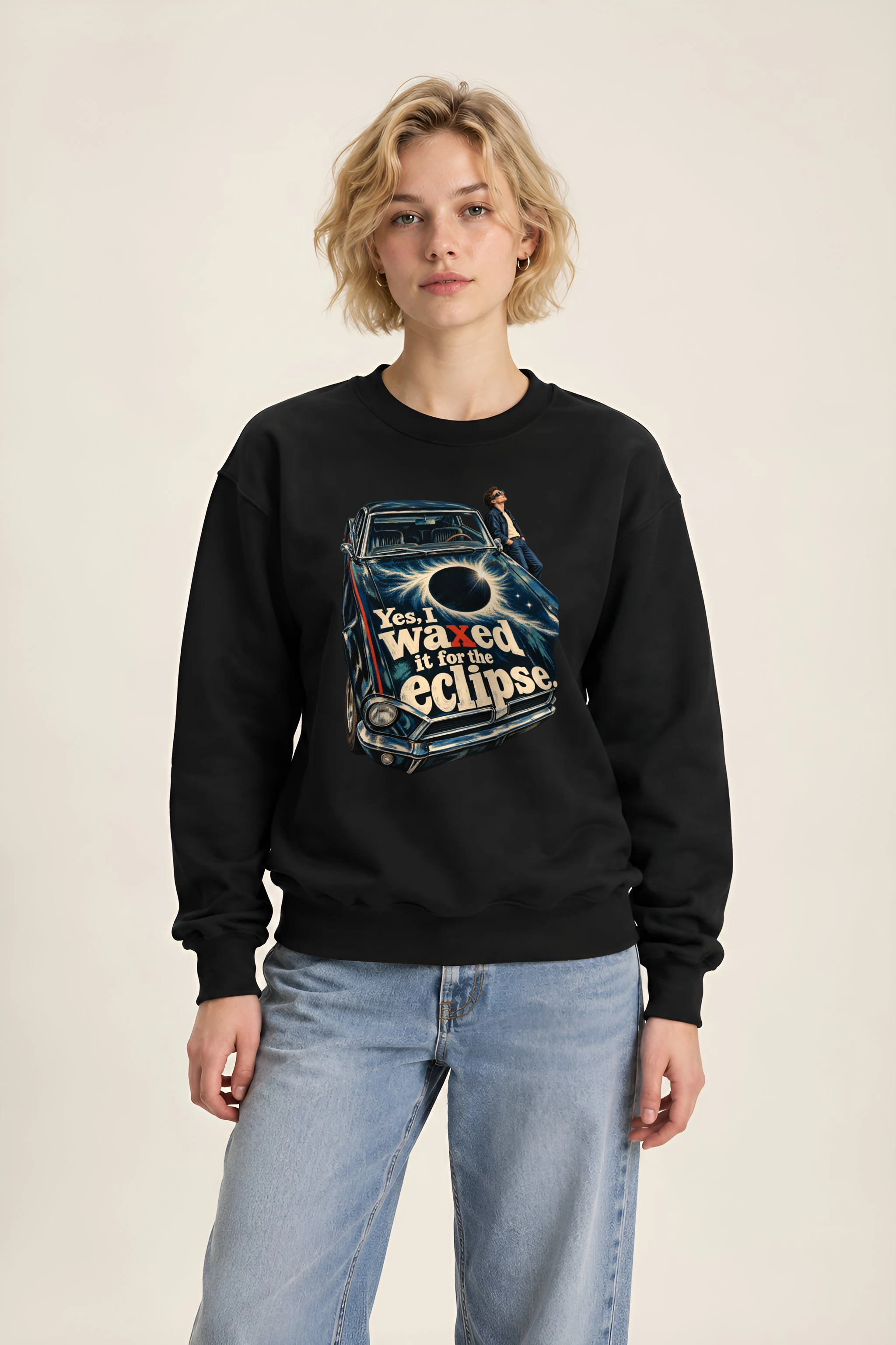 "Eclipse Painted Classic Car" Unisex Crewneck Sweatshirt