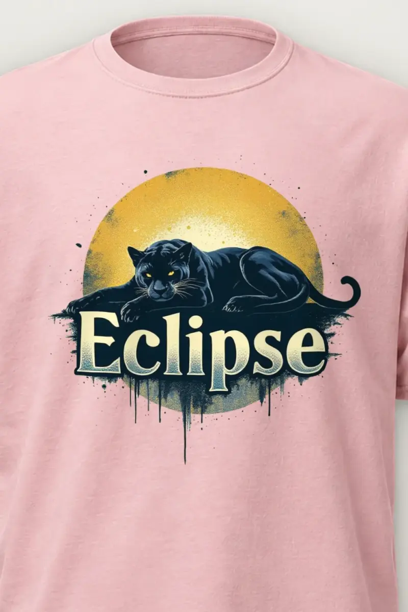 "Eclipse Panther" Heavyweight Unisex Crewneck T-shirt