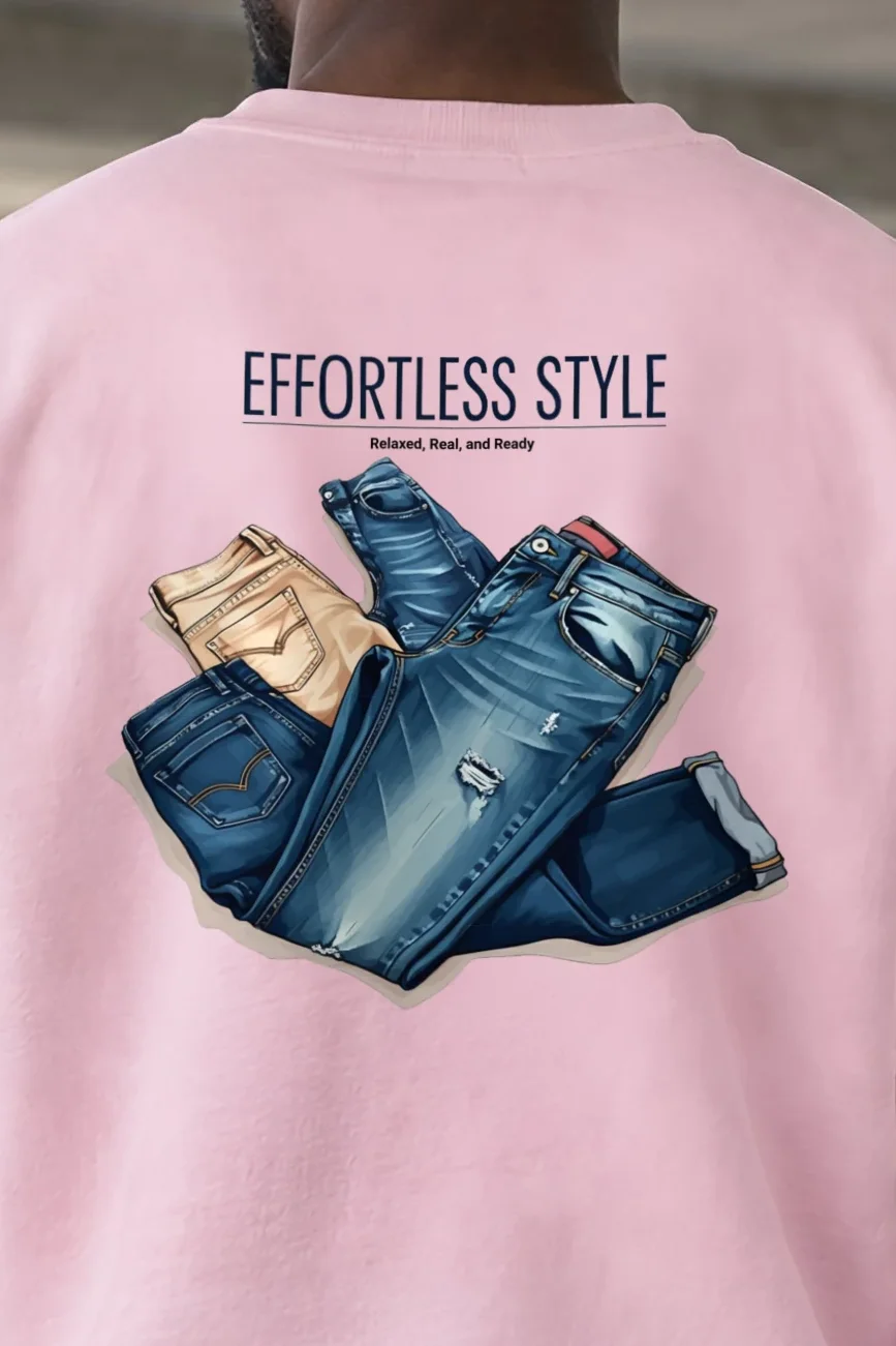 "Effortless Style" 1 Crewneck Sweatshirt - the graphic up close
