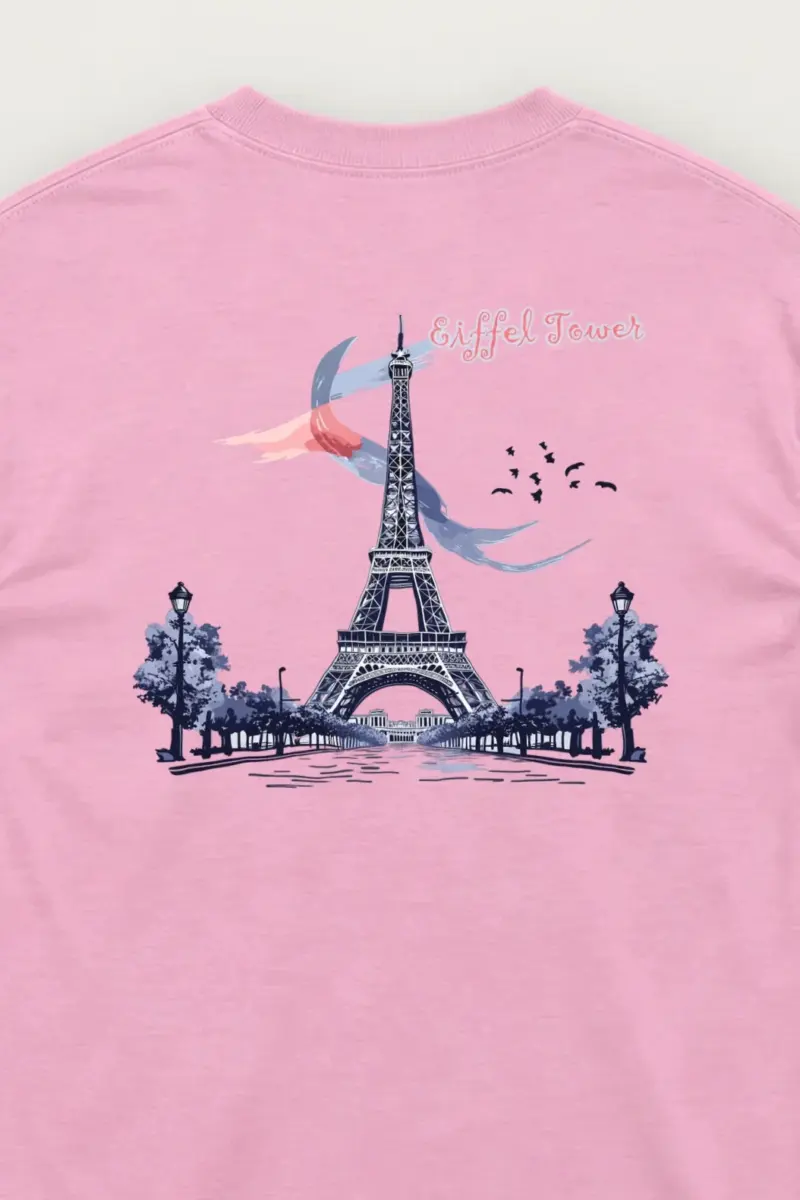"Eiffel Tower Sketch" Unisex Longsleeve T-shirt