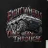 "Eight Wheels One Way Through" Heavyweight Unisex Crewneck T-shirt