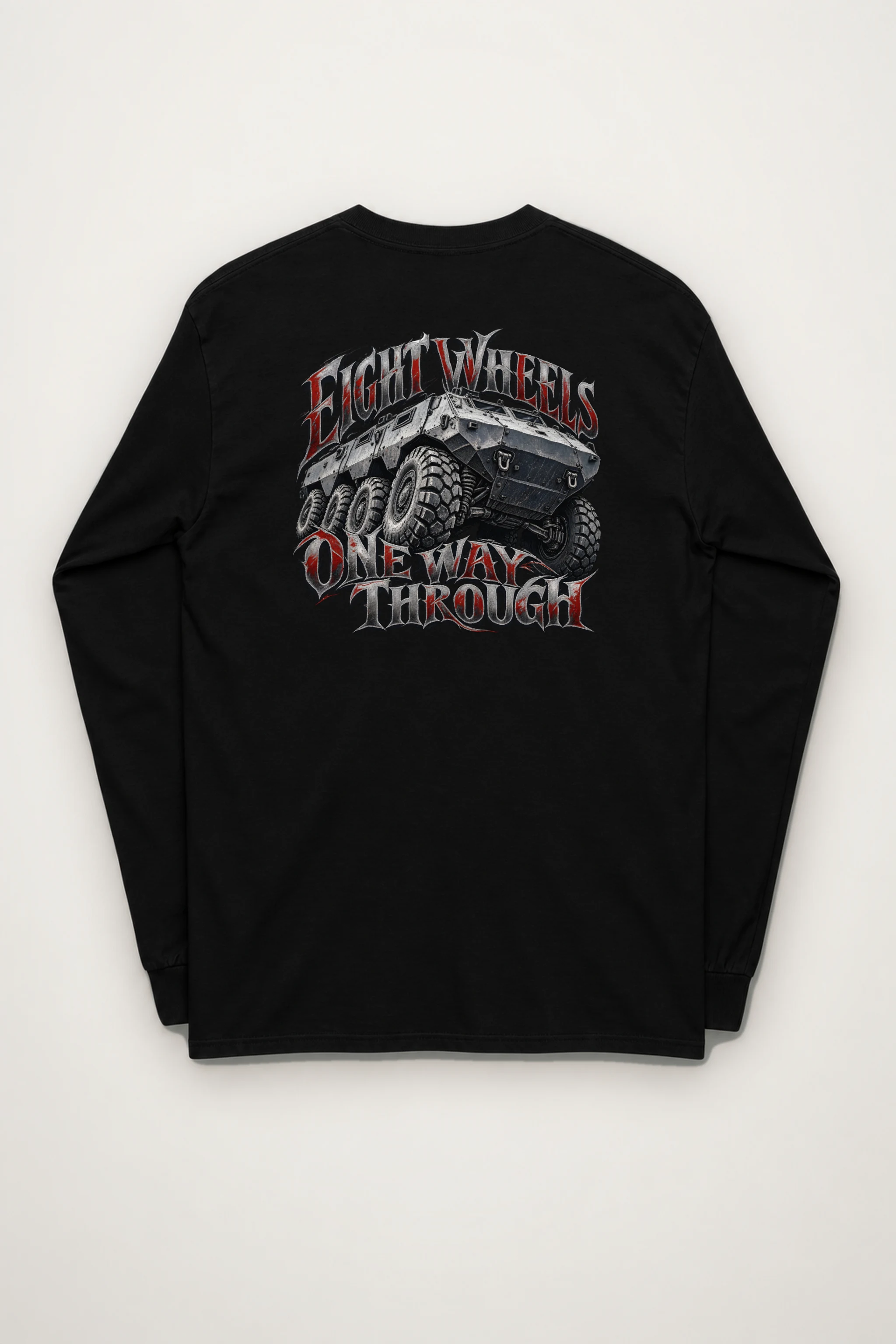 "Eight Wheels One Way Through" Unisex Longsleeve T-shirt