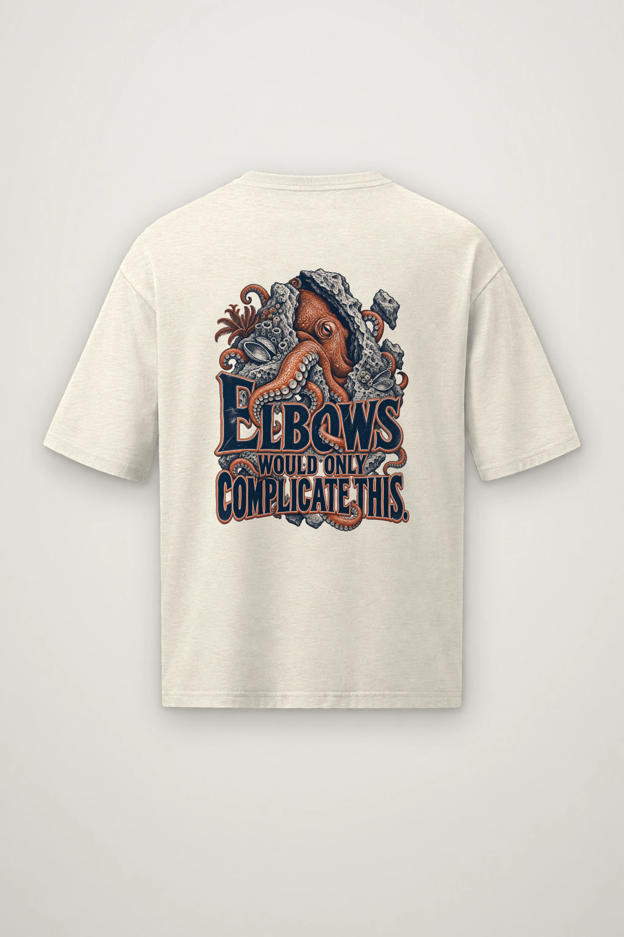 "Elbows Would Only Complicate This" Men's Oversized Heavyweight Crewneck T-Shirt