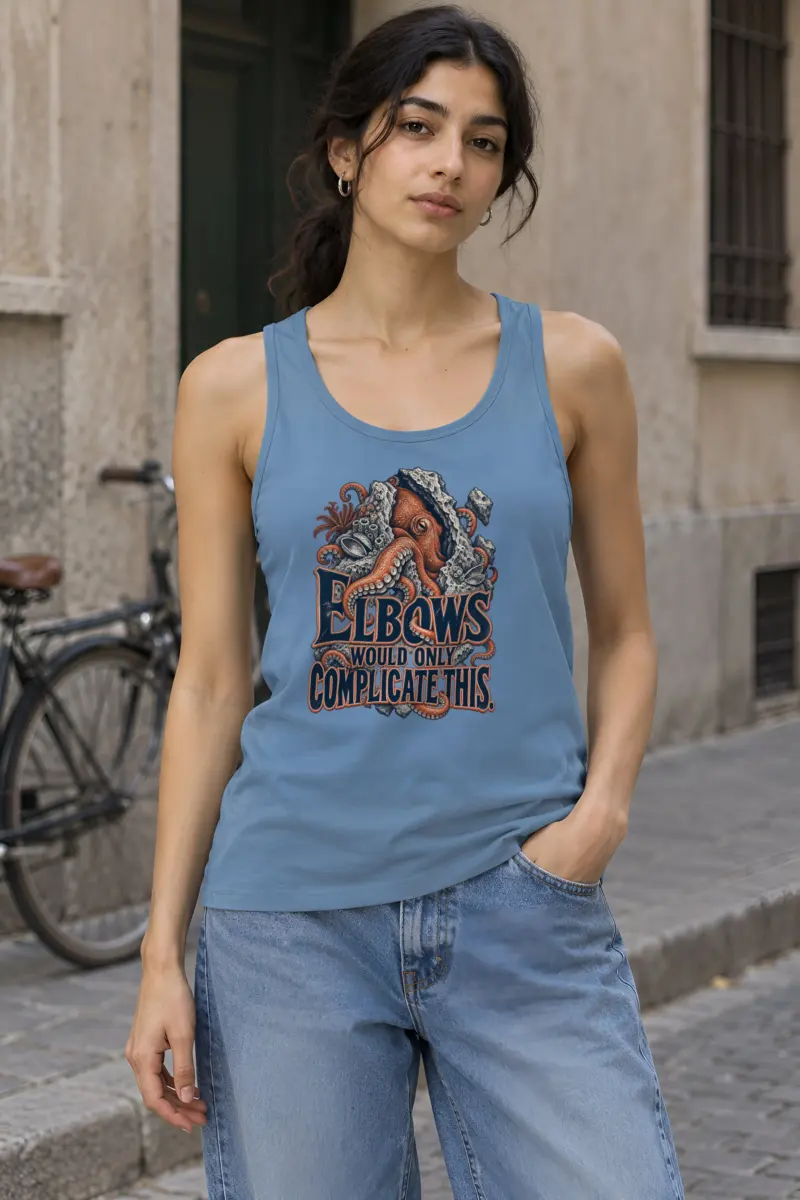 "Elbows Would Only Complicate This" Unisex Jersey Tank