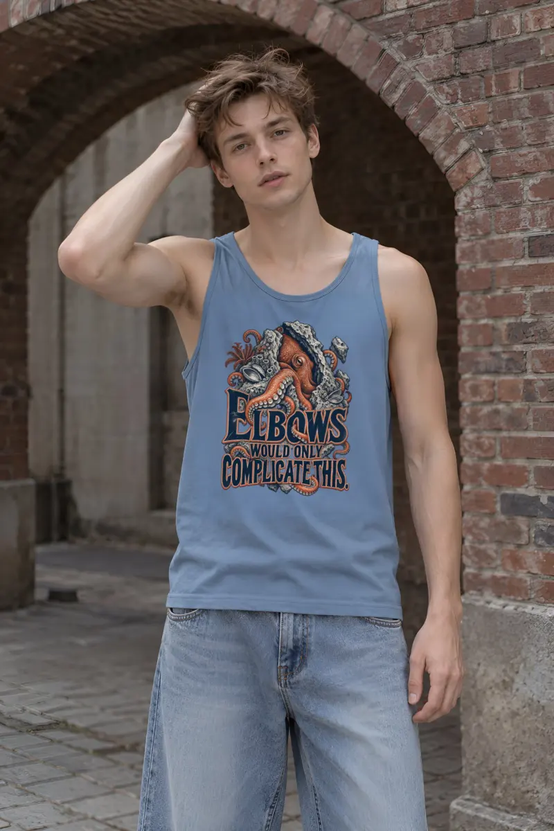 “Elbows Would Only Complicate This” Unisex Jersey Tank