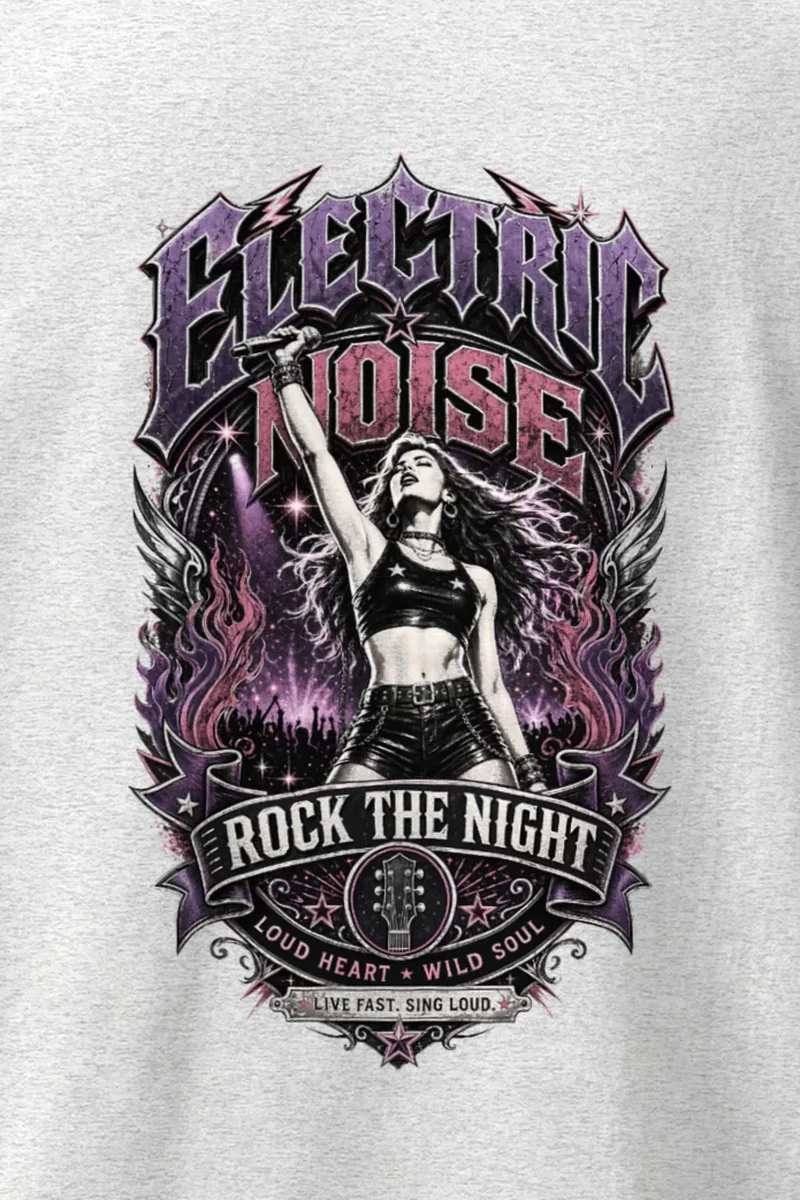 "Electric Noise" Heavyweight Unisex Crewneck T-shirt