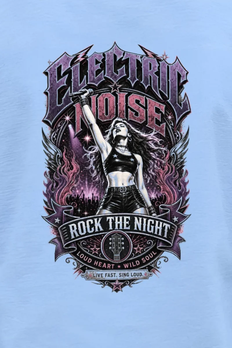 "Electric Noise" Unisex Longsleeve T-shirt - the graphic up close