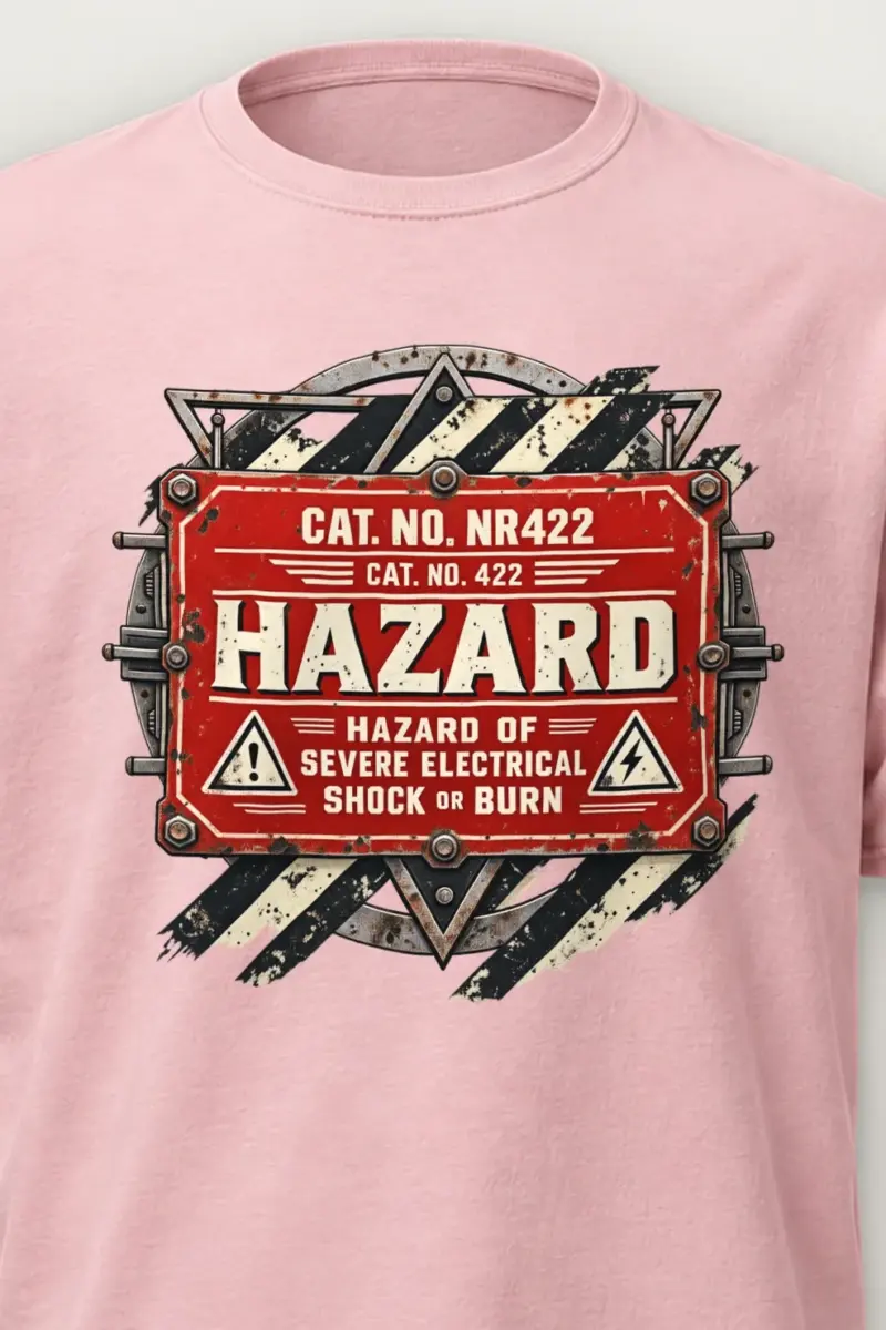 "Electrical Hazard" Heavyweight Unisex Crewneck T-shirt