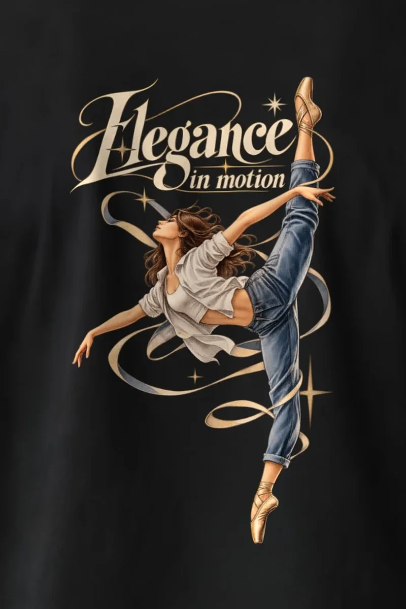"Elegance In Motion" Heavyweight Unisex Crewneck T-shirt