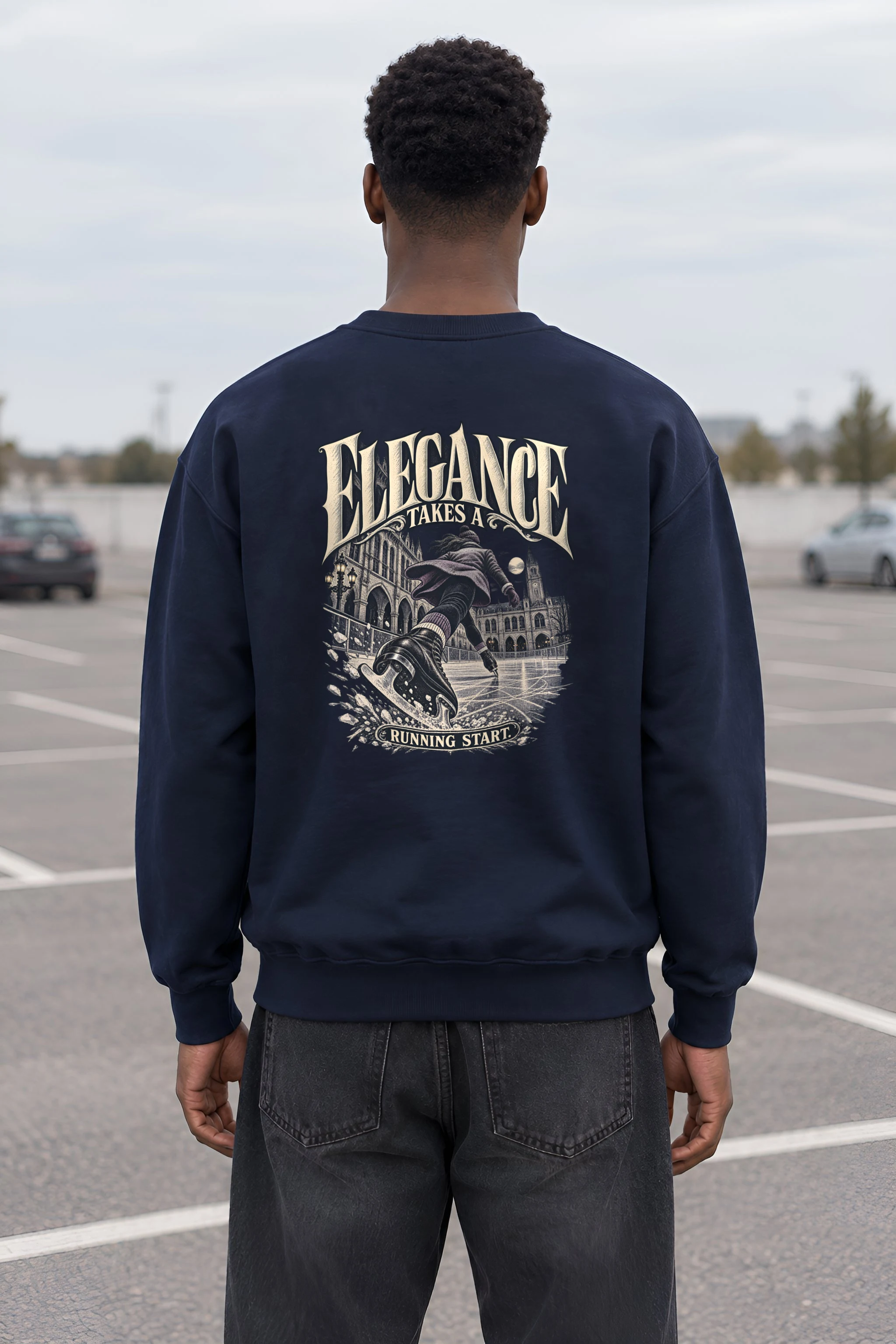"Elegance Takes a Running Start" Heavy Blend Unisex Crewneck Sweatshirt