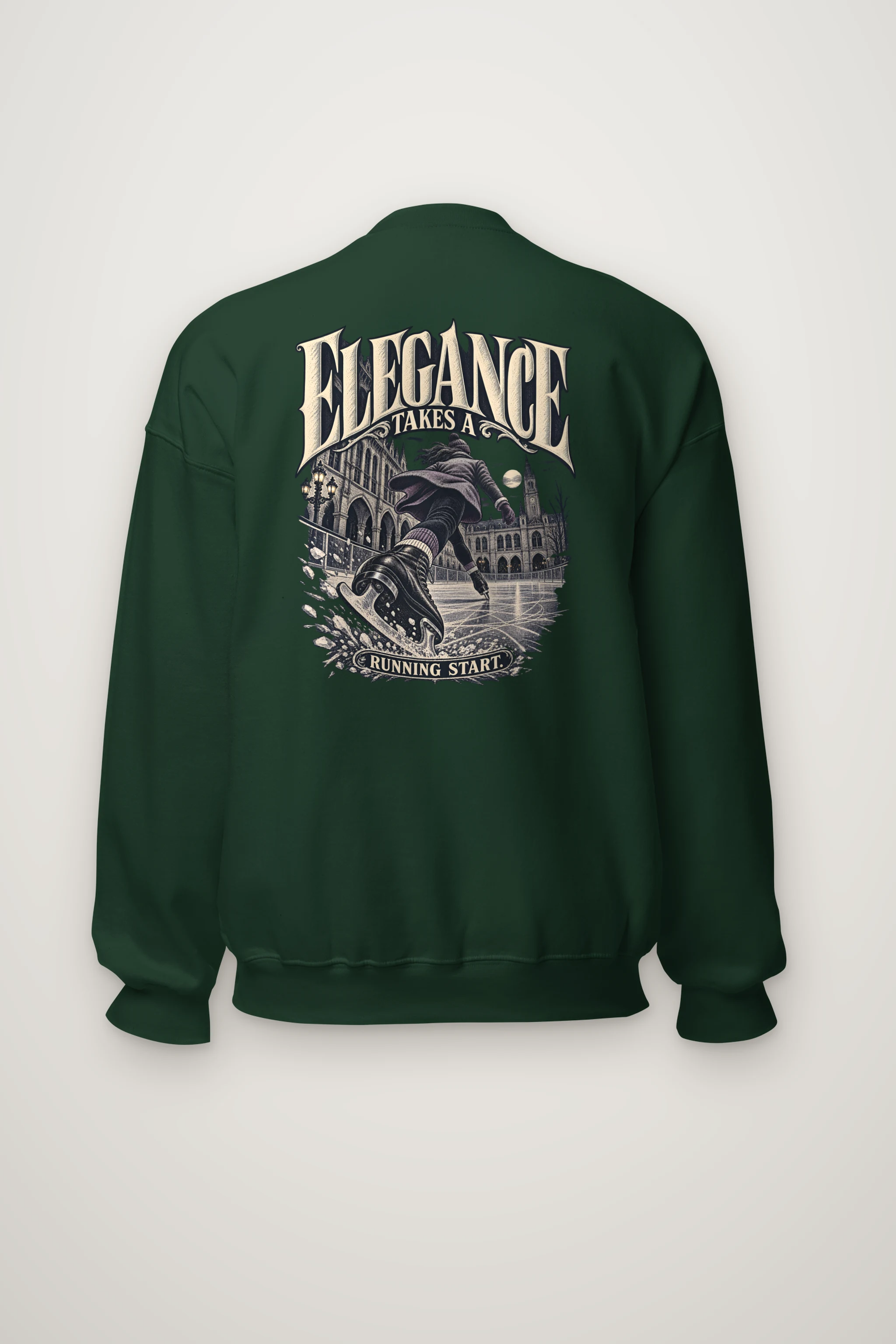"Elegance Takes a Running Start" Heavy Blend Unisex Crewneck Sweatshirt