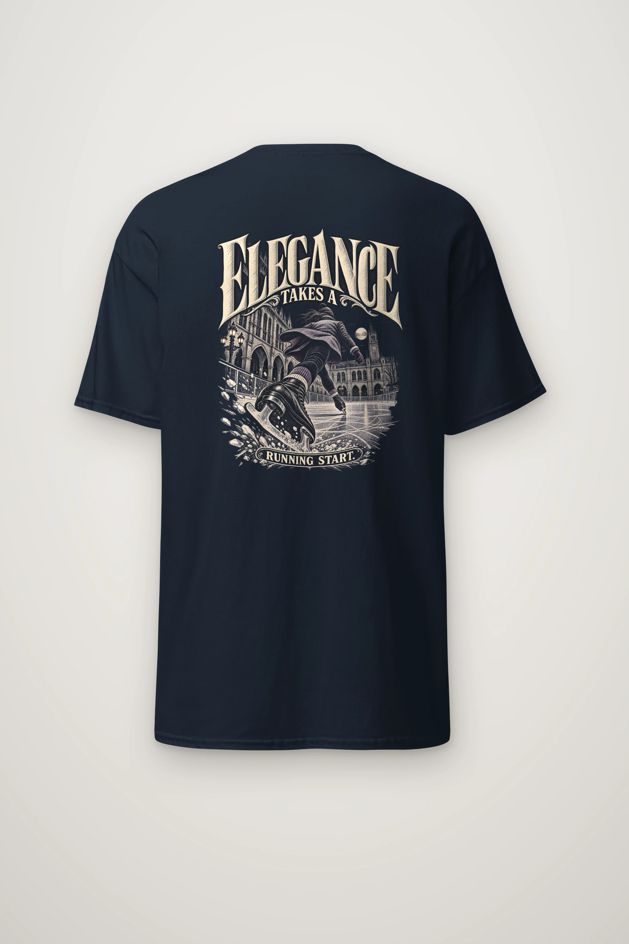 "Elegance Takes a Running Start" Heavyweight Unisex Crewneck T-shirt