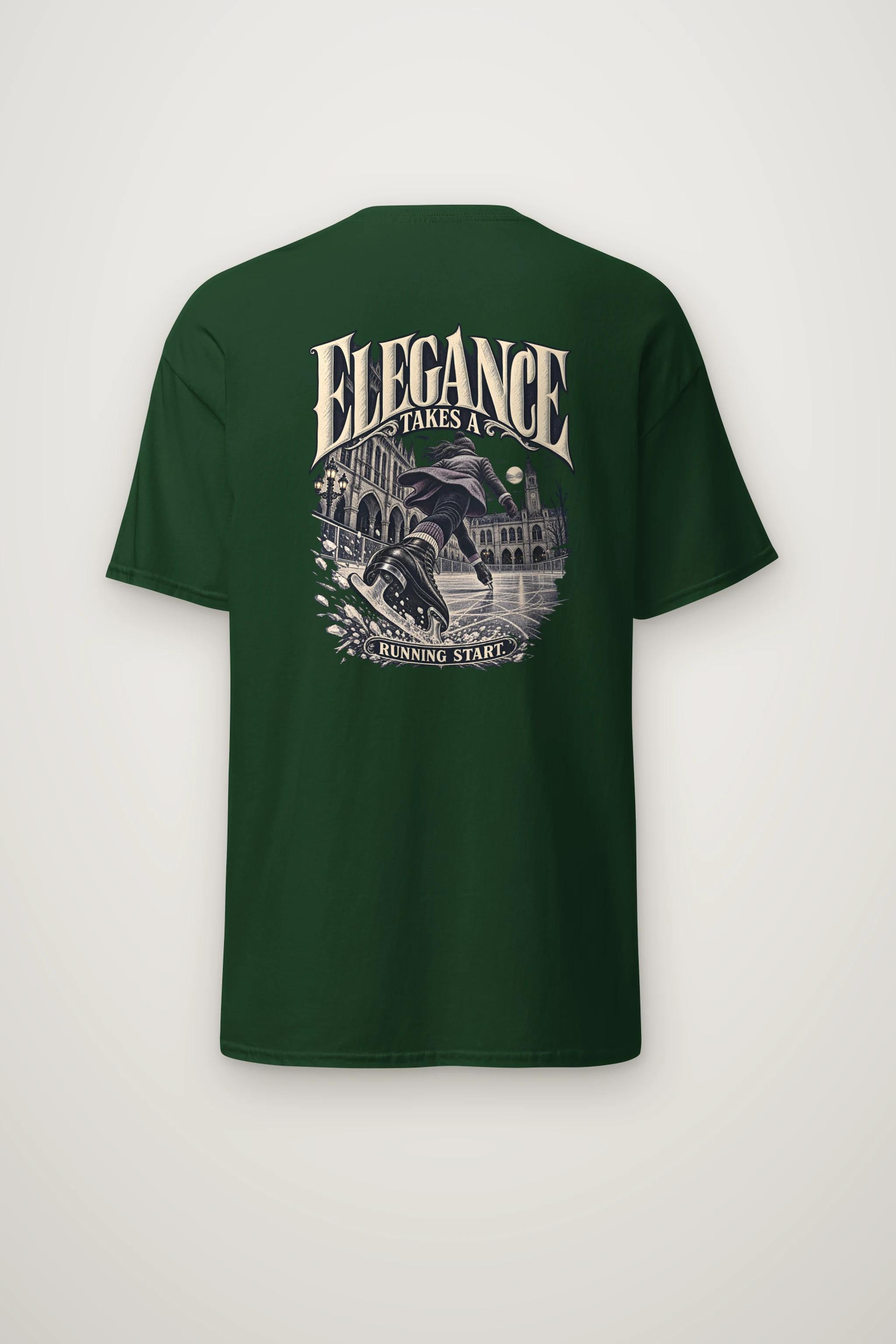 "Elegance Takes a Running Start" Heavyweight Unisex Crewneck T-shirt