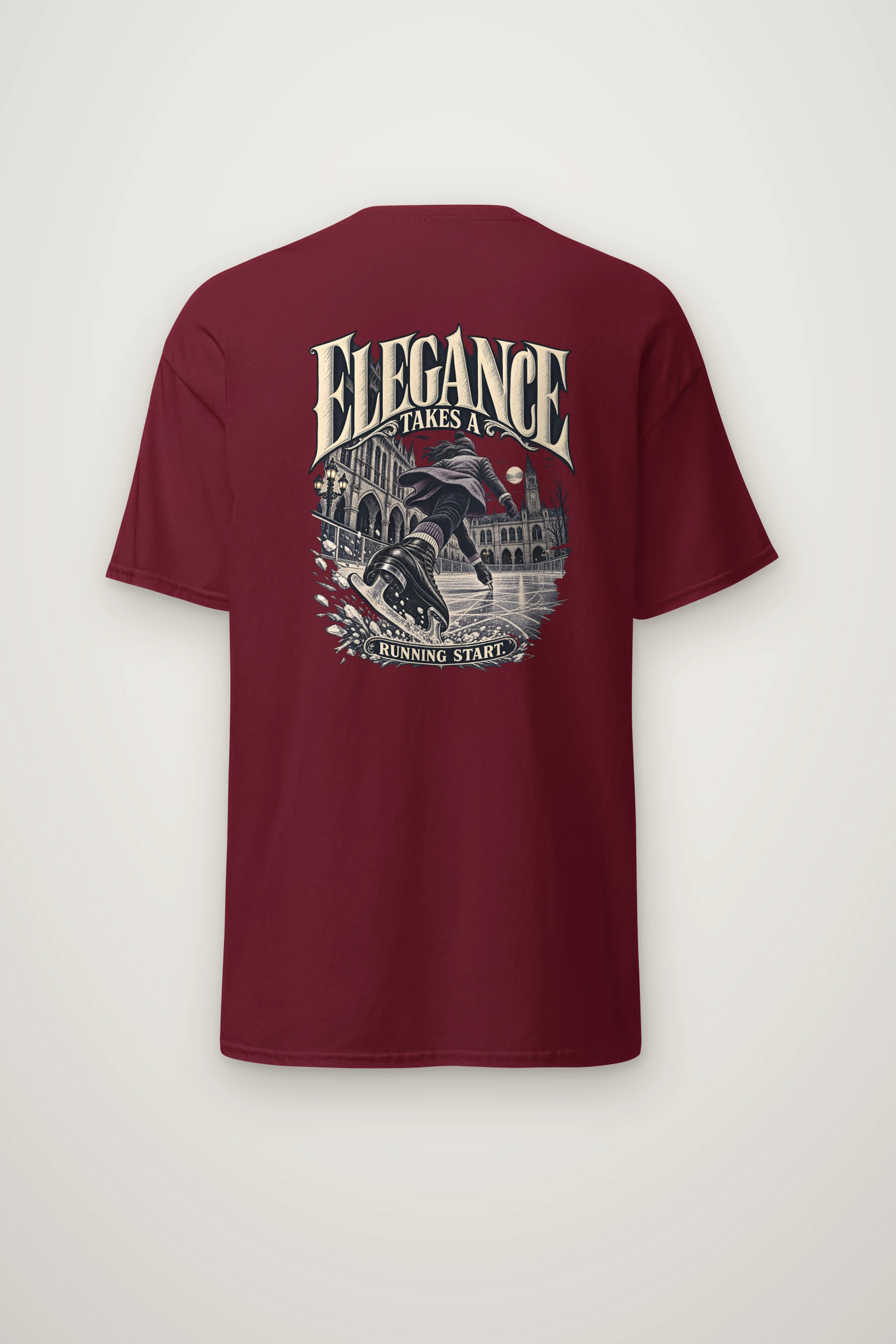 "Elegance Takes a Running Start" Heavyweight Unisex Crewneck T-shirt