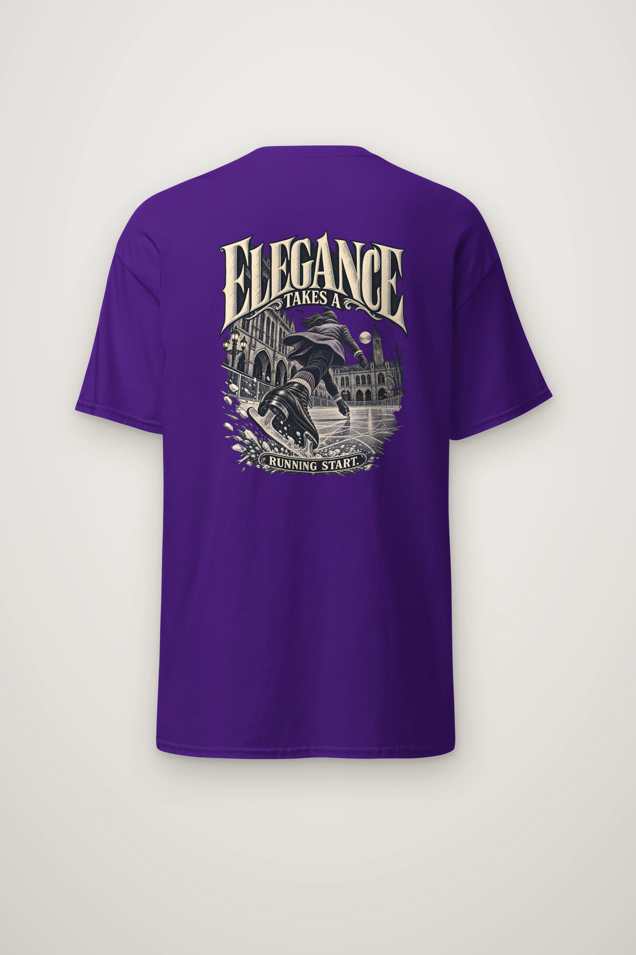 "Elegance Takes a Running Start" Heavyweight Unisex Crewneck T-shirt