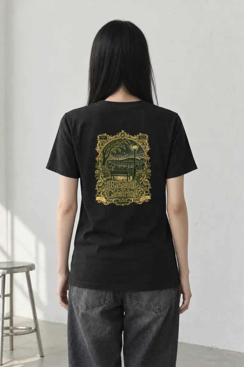 "Elegant Clearing" Heavyweight Unisex Crewneck T-shirt