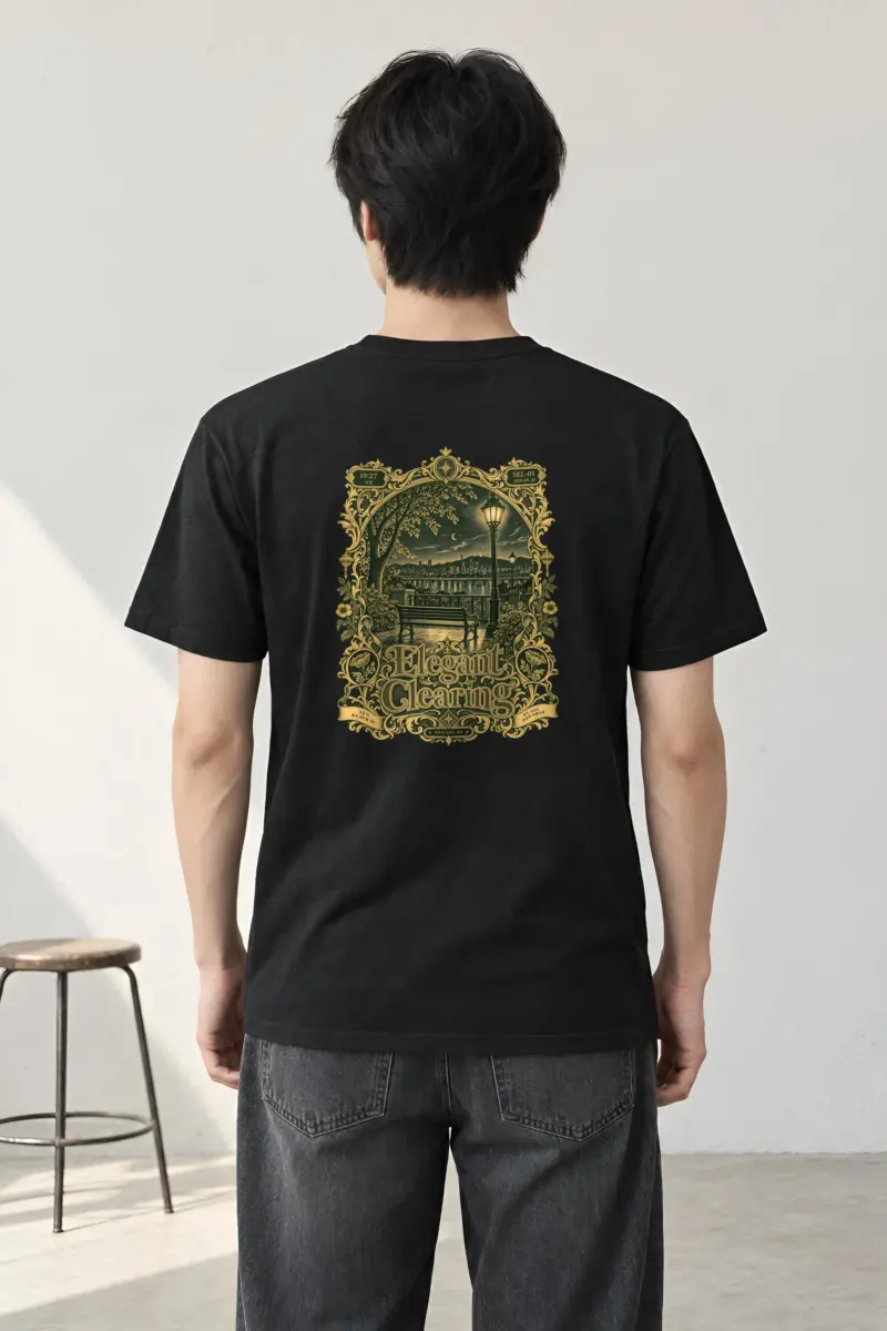 "Elegant Clearing" Heavyweight Unisex Crewneck T-shirt