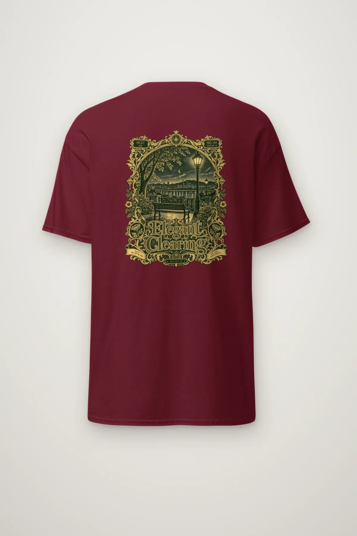 "Elegant Clearing" Heavyweight Unisex Crewneck T-shirt