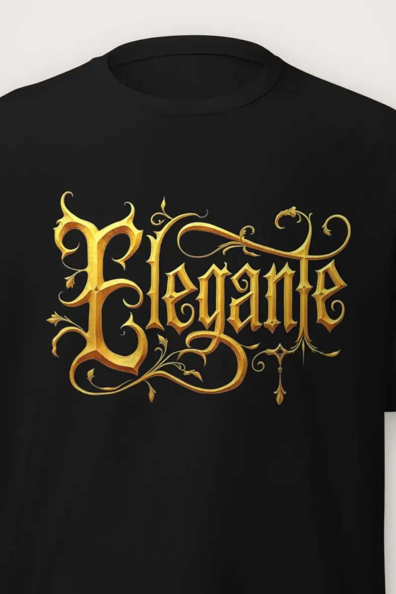 "Elegante Gold Script" Heavyweight Unisex Crewneck T-shirt