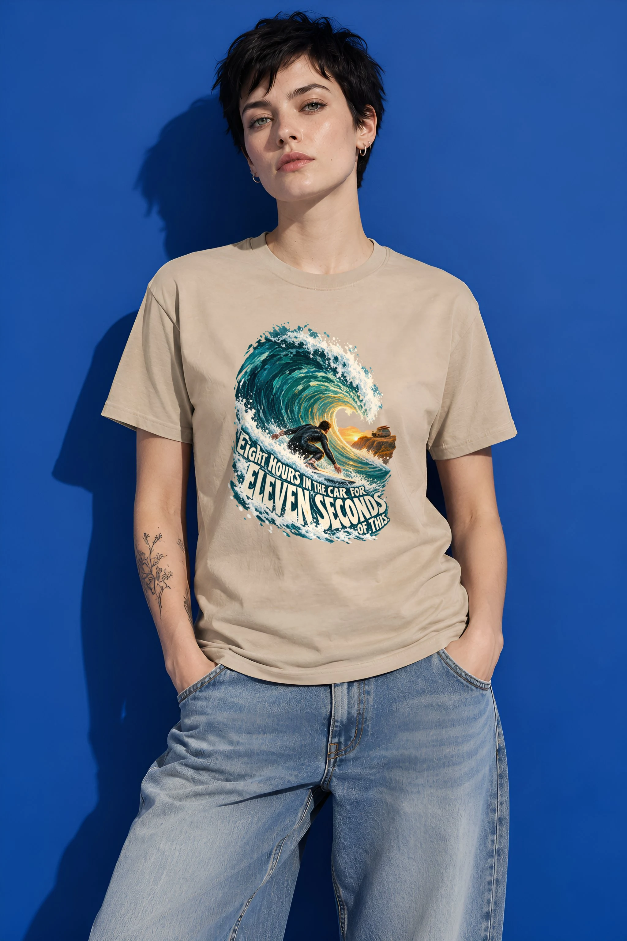 "Eleven Seconds Of This" Heavyweight Unisex Crewneck T-shirt