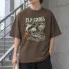 "Elk Cross Without Permission" Men's Oversized Heavyweight Crewneck T-Shirt