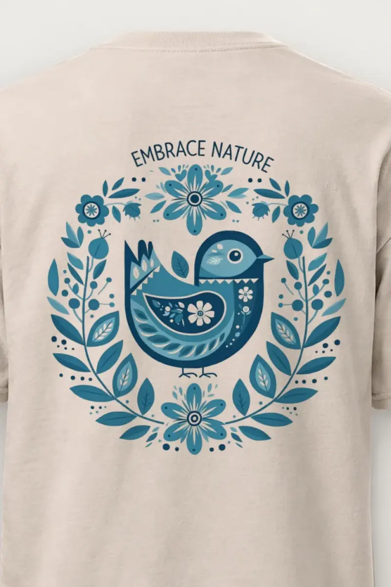 "Embrace Nature" Heavyweight Unisex Crewneck T-shirt