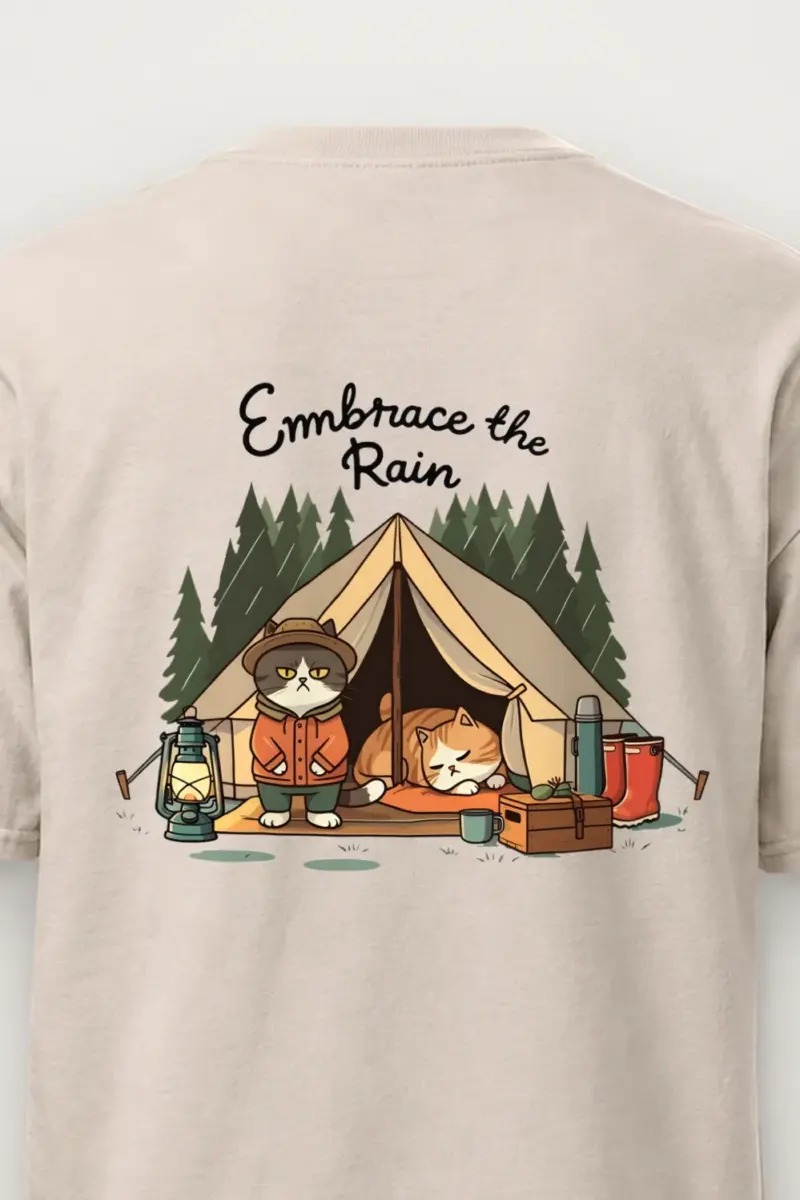 "Embrace The Rain" Heavyweight Unisex Crewneck T-shirt