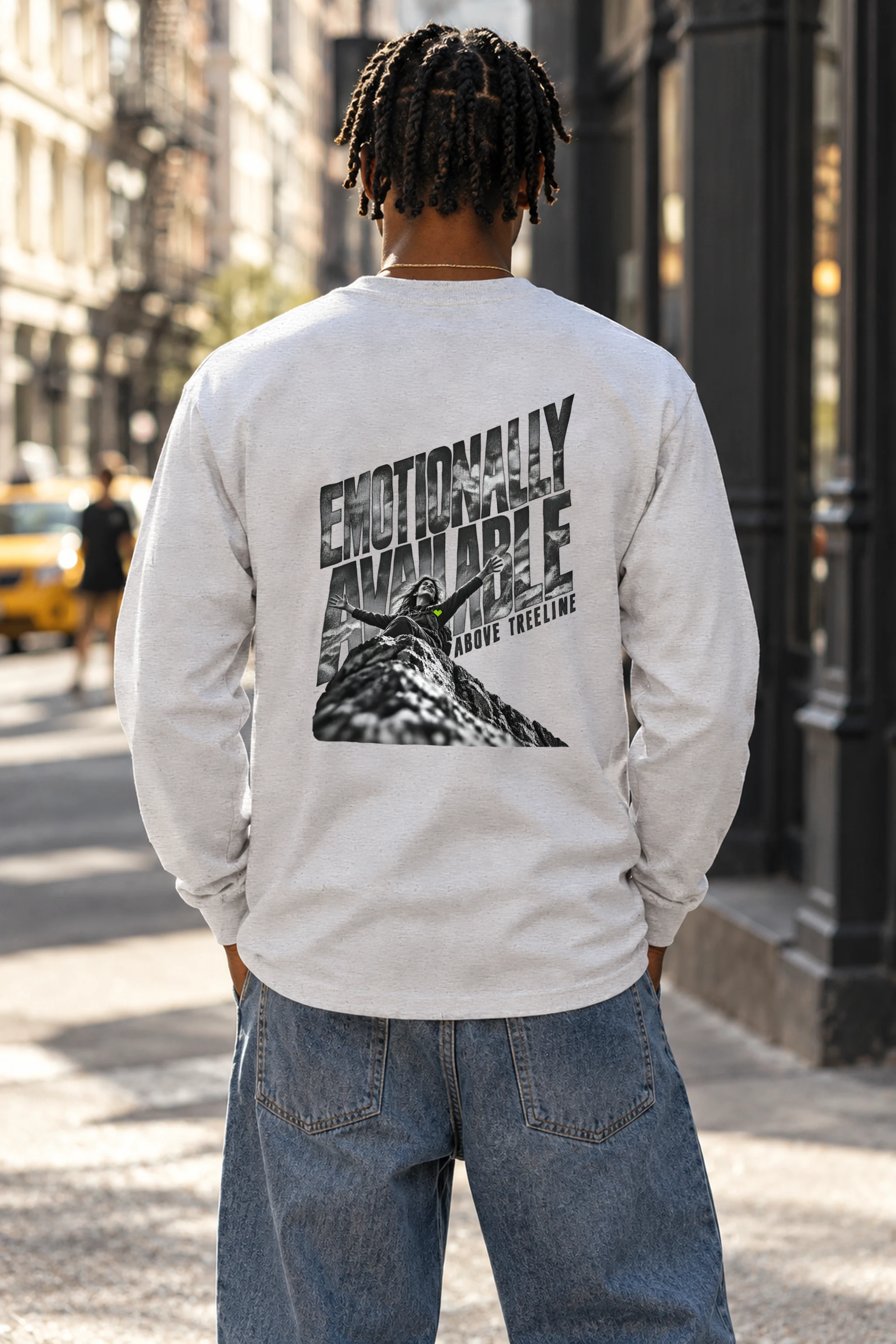 "Emotionally Available Above Treeline" Unisex Longsleeve T-shirt