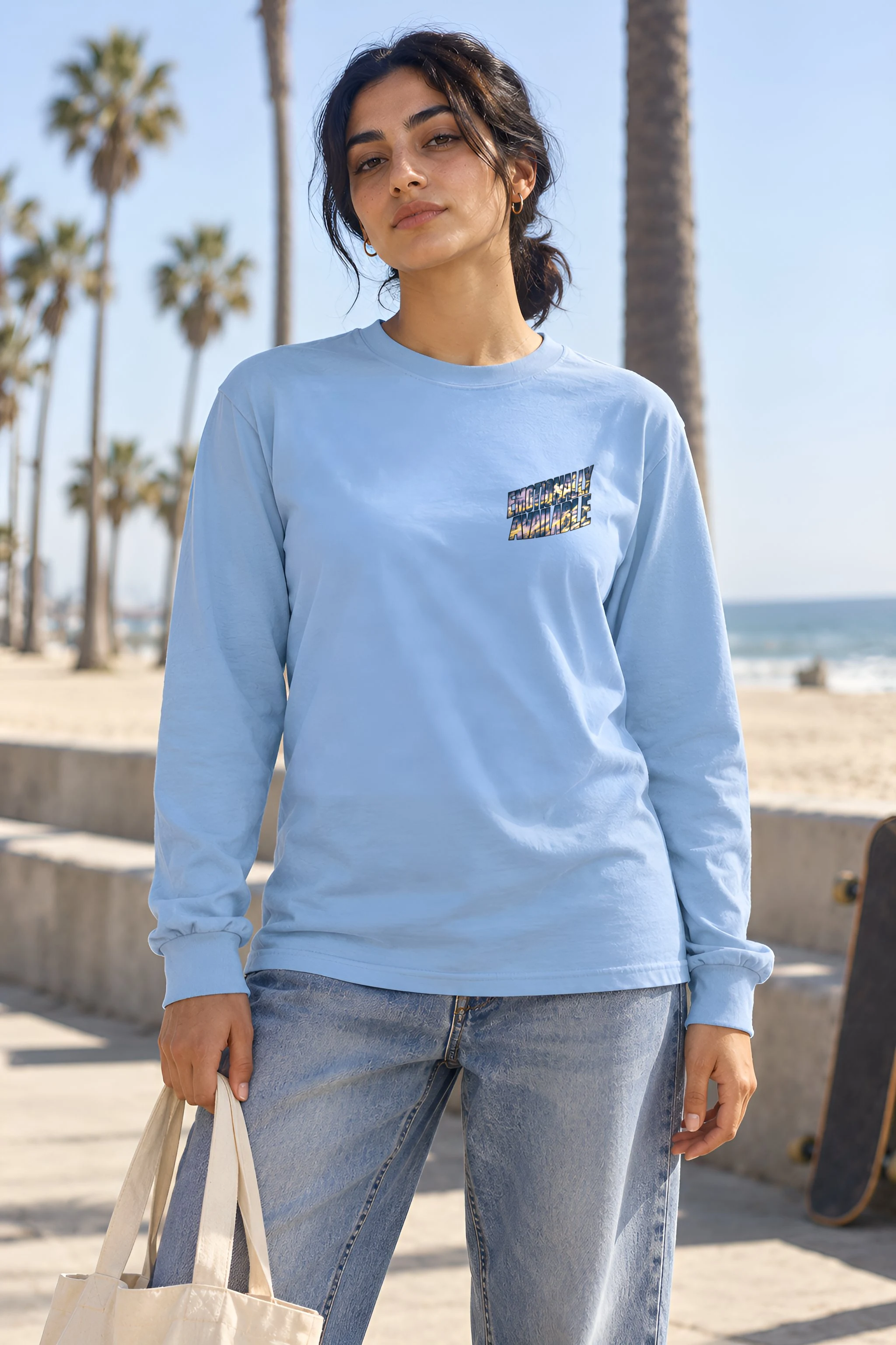 "Emotionally Available Above Treeline" Unisex Longsleeve T-shirt