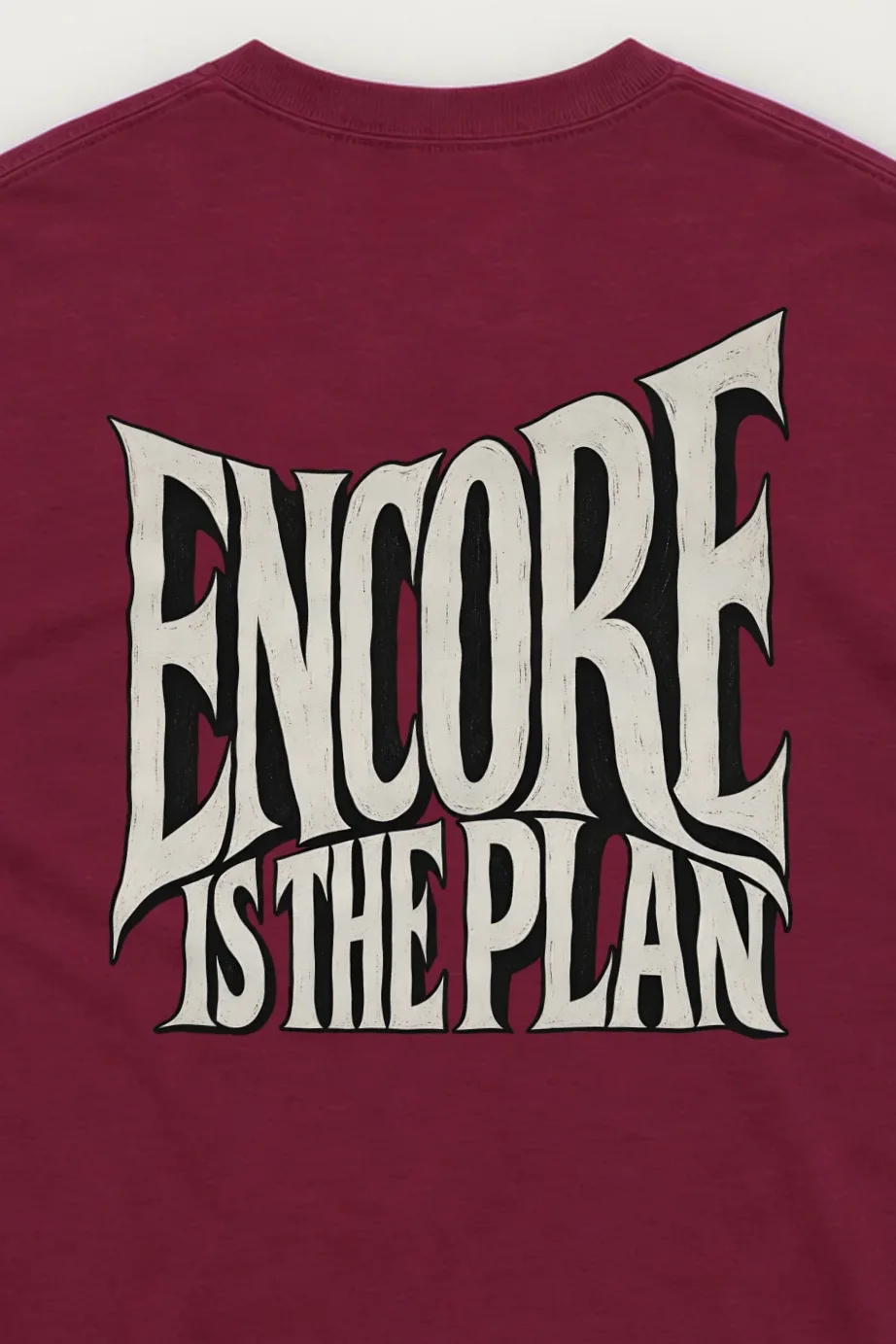 "Encore Is the Plan" Unisex Longsleeve T-shirt - the graphic up close