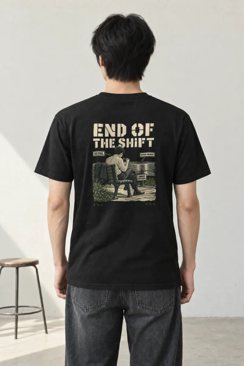 "End of the Shift" Heavyweight Unisex Crewneck T-shirt