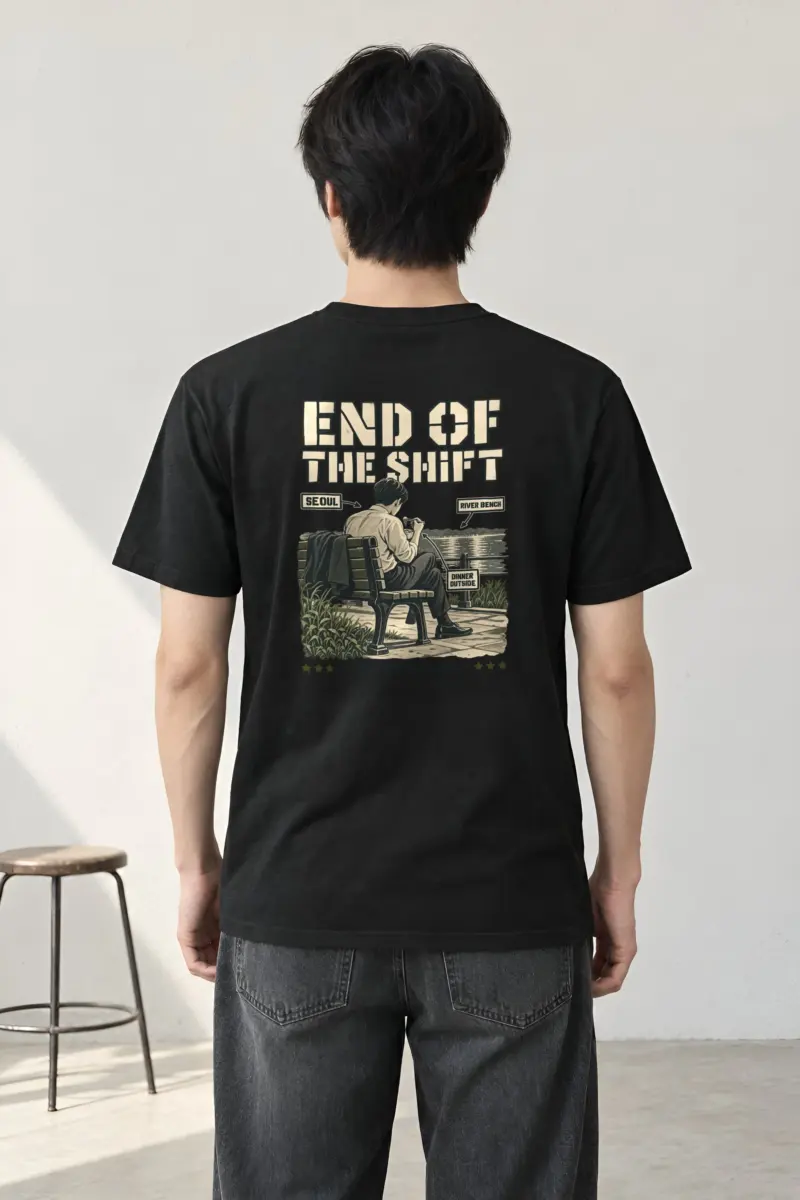 "End of the Shift" Heavyweight Unisex Crewneck T-shirt