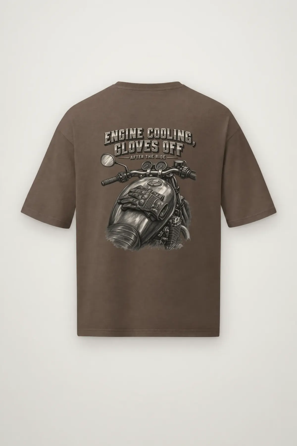 "Engine Cooling, Gloves Off" Men's Oversized Heavyweight Crewneck T-Shirt